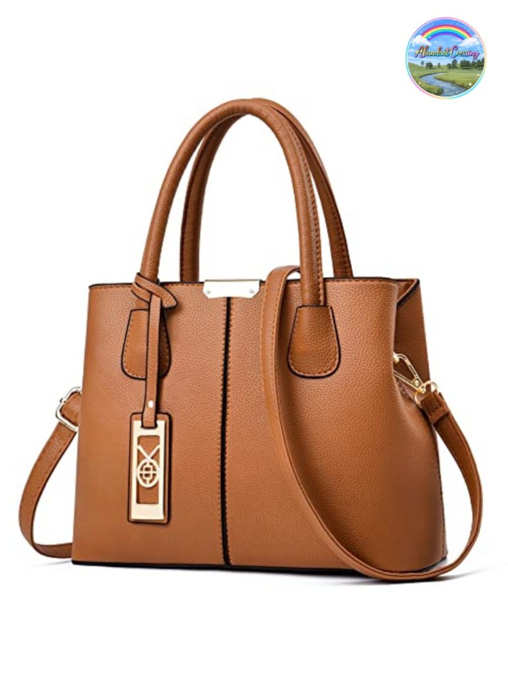 CHICAROUSAL Leather Satchel Crossbody Shoulder Tote Handbag with Adjustable